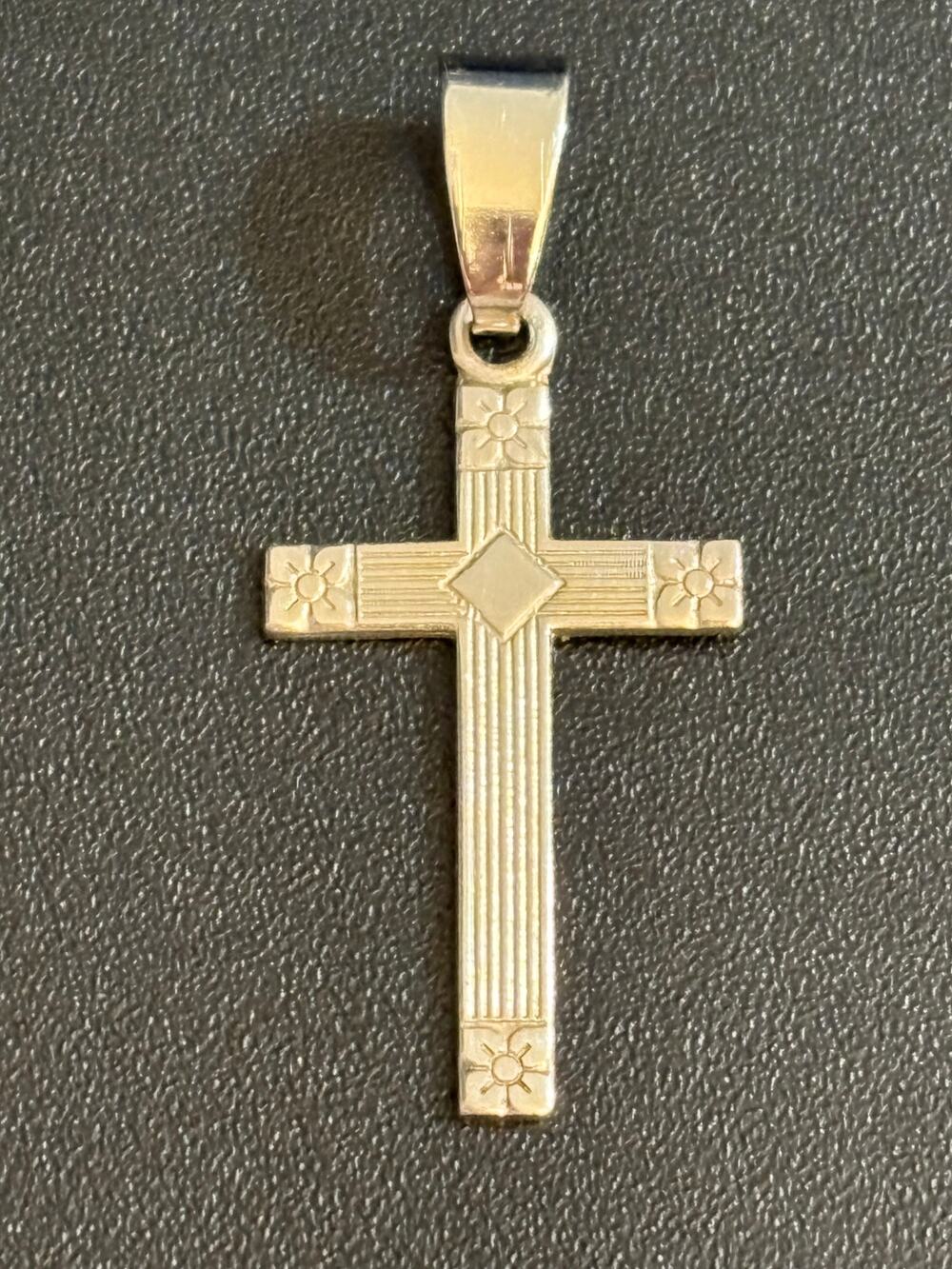 Vintage JJJ Sterling Silver Cross Pendant 1 Inch 1g
